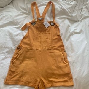 Orange short overalls